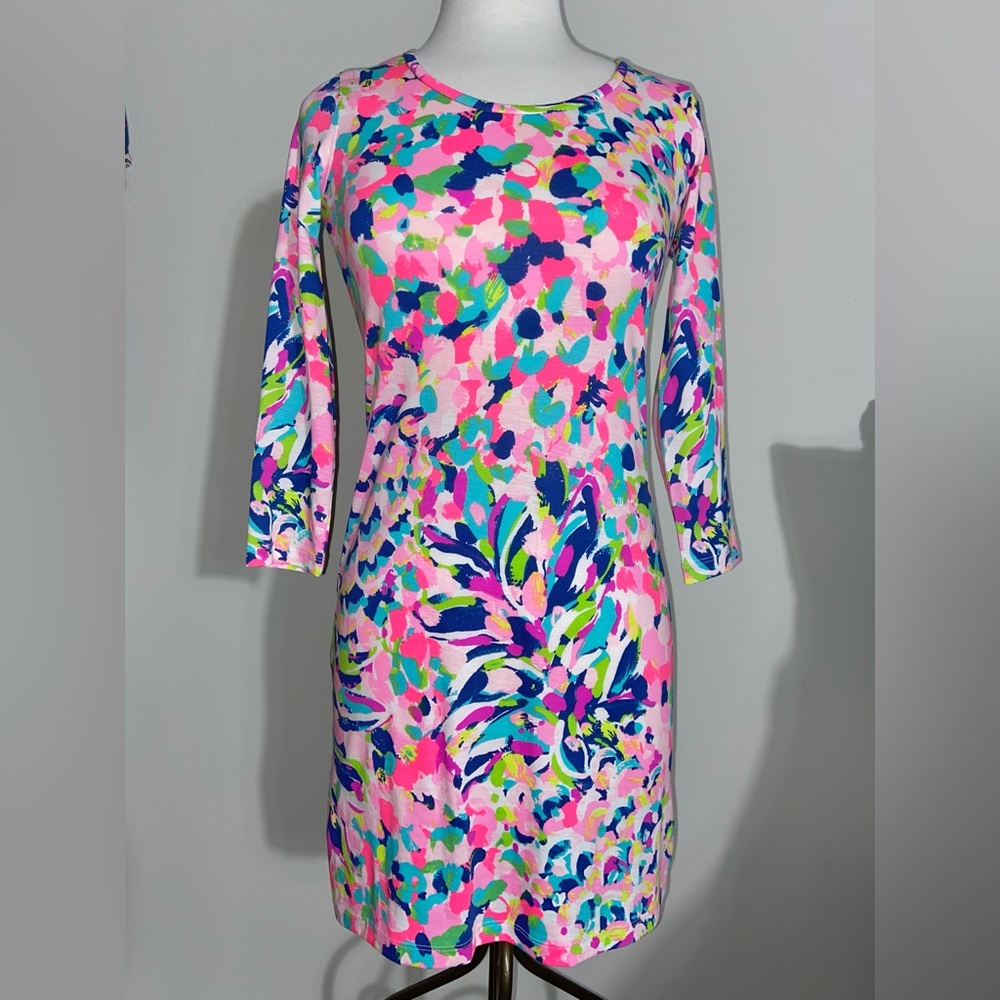 Lilly Pulitzer Beacon Dress Pina Colada Print 2017 XXS Sugartown